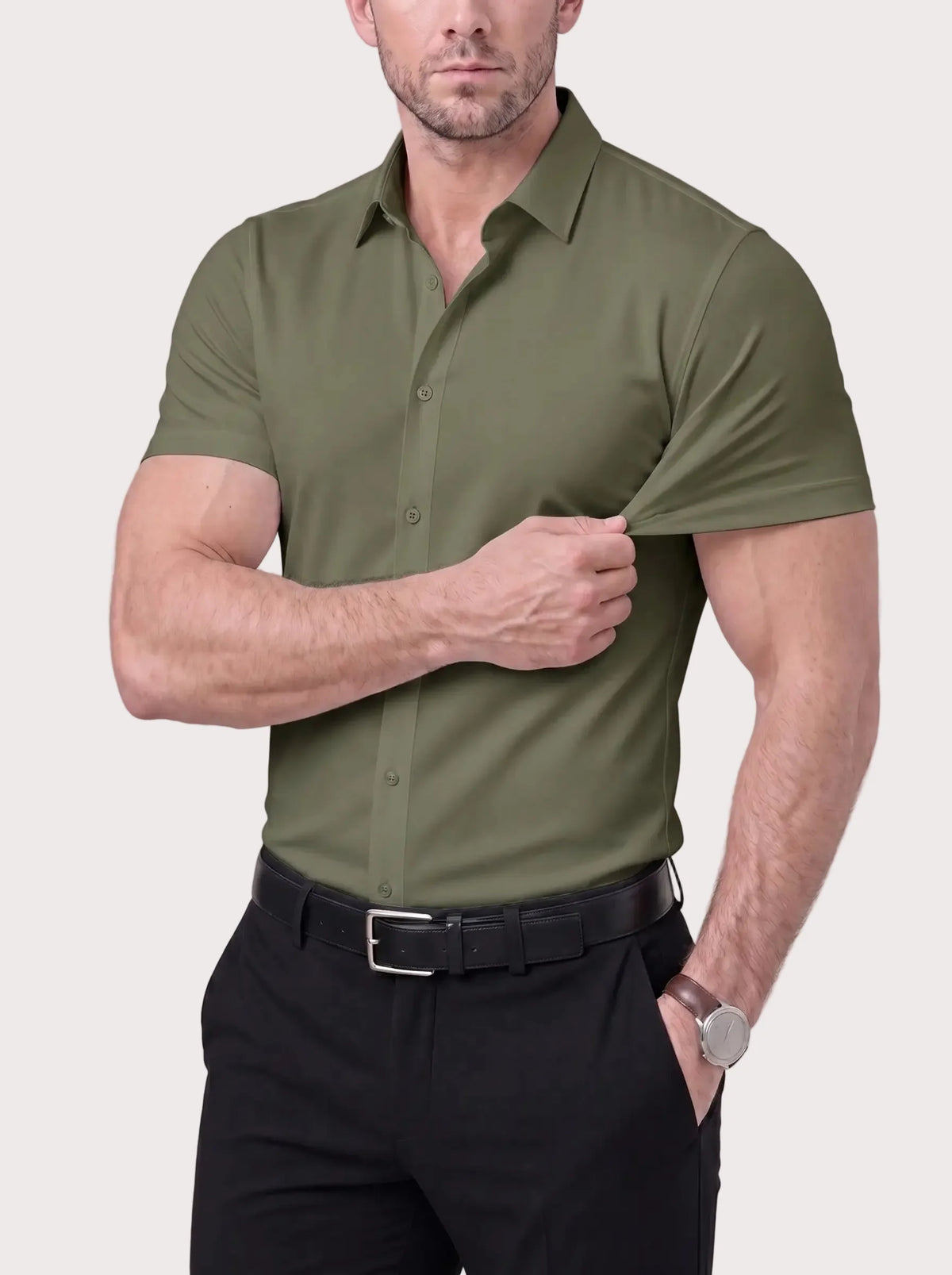 Short Sleeve Stretch Dress Shirt for men, view 24