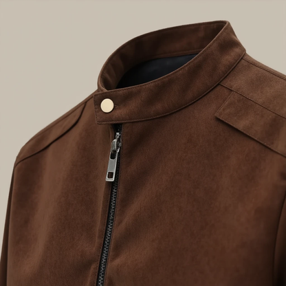 Luxe Suede-Leather Jacket for men, view 3