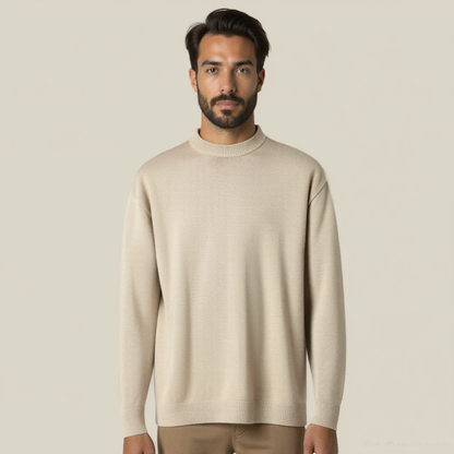 Napoli Wool Crewneck for men, beige