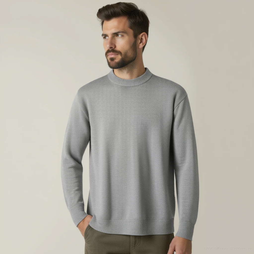 Napoli Wool Crewneck for men, gray