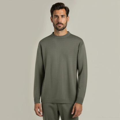Napoli Wool Crewneck for men, green