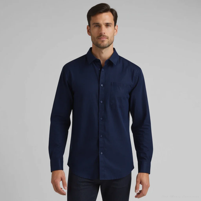 Porto Linen Shirt for men, blue