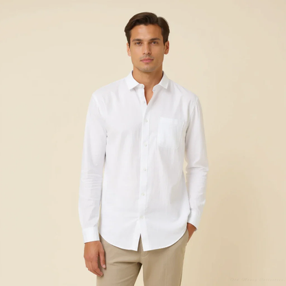 Porto Linen Shirt for men, white