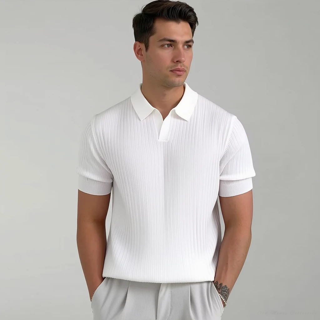 Portofino Silk Mesh T-Shirt for men, white