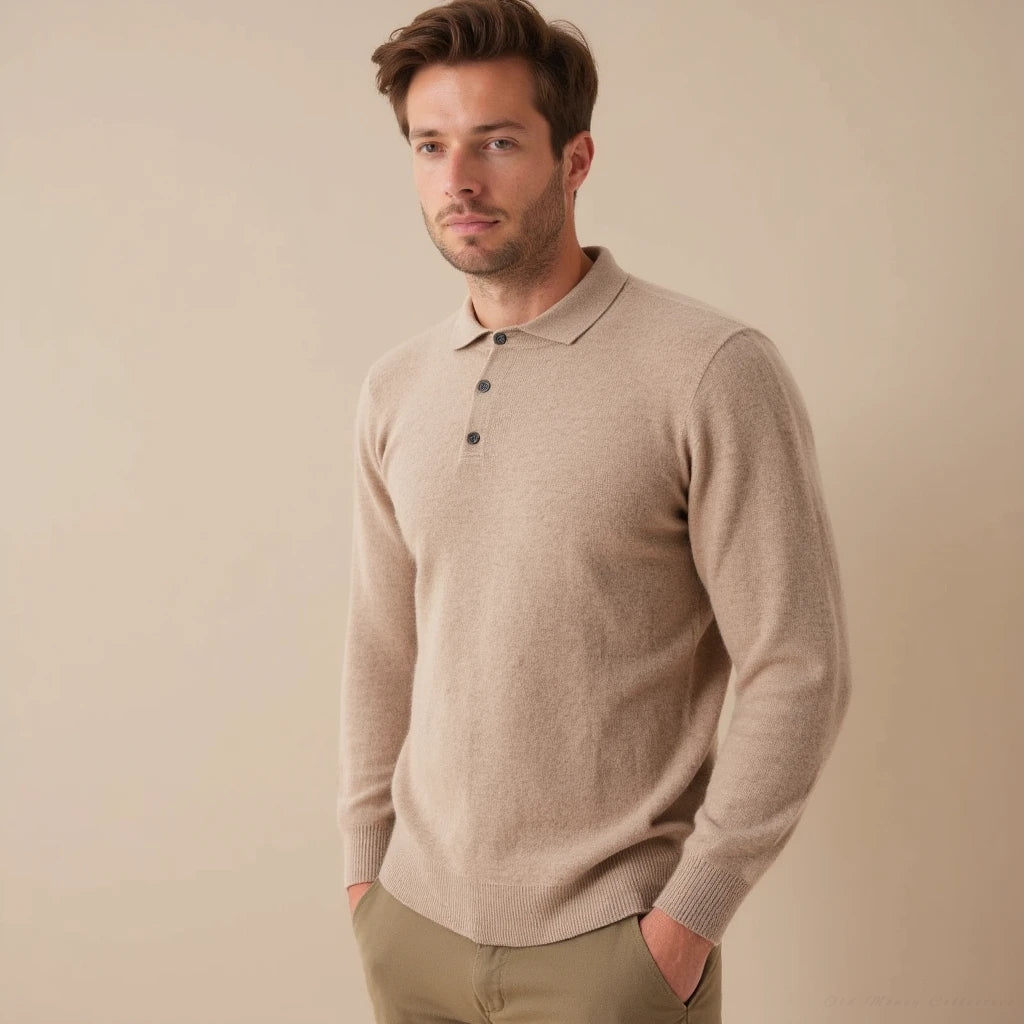 Premium Cashmere Cardigan for men, beige