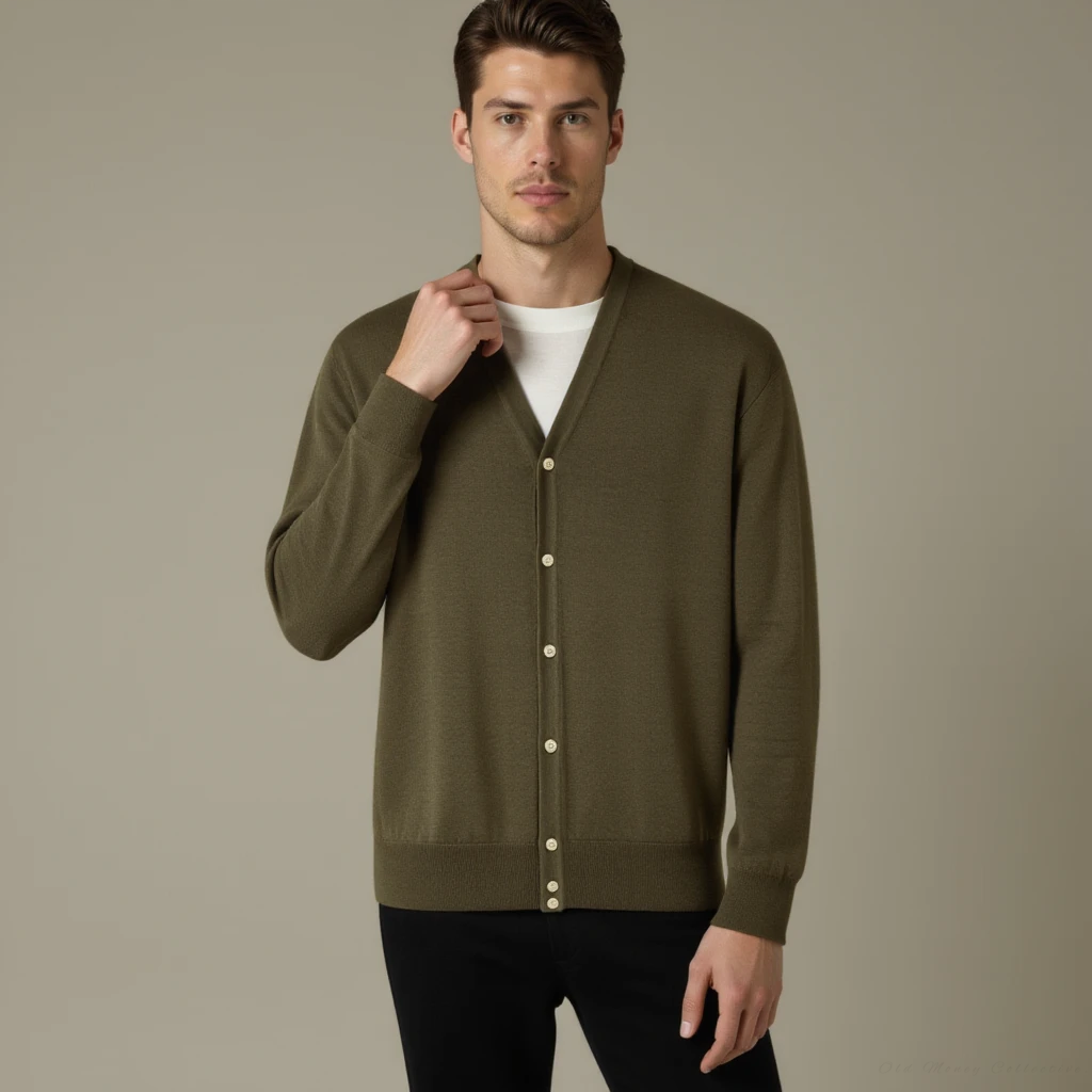 Premium Wool Gilet for men, green
