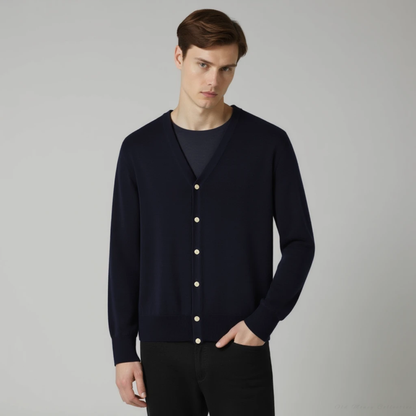 Premium Wool Gilet for men, navy