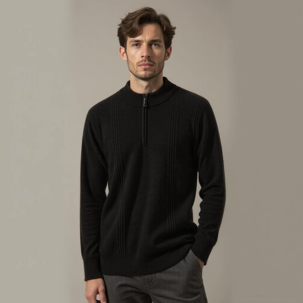 Sorrento Cashmere Cardigan for men, black