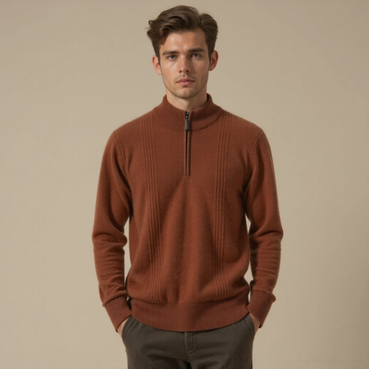 Sorrento Cashmere Cardigan for men, brown