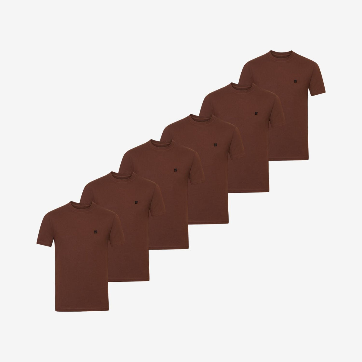 Bamboo T-Shirt (Regular Fit) 6-Pack for men, brown
