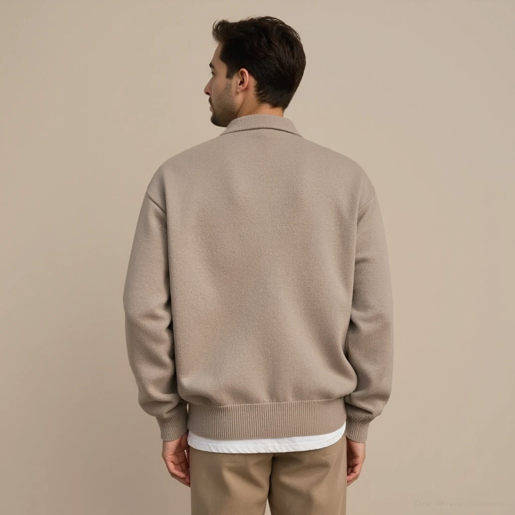 The Cortina Wool Button Half-Zip Sweater for men, view 2