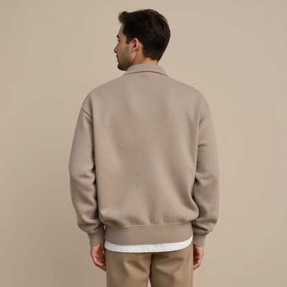 The Cortina Wool Button Half-Zip Sweater for men, view 2