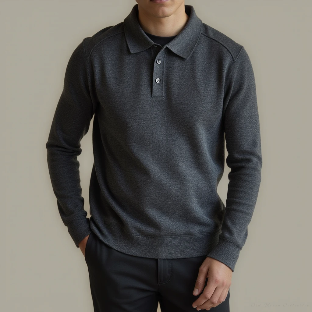 Torino Wool Polo for men, navy